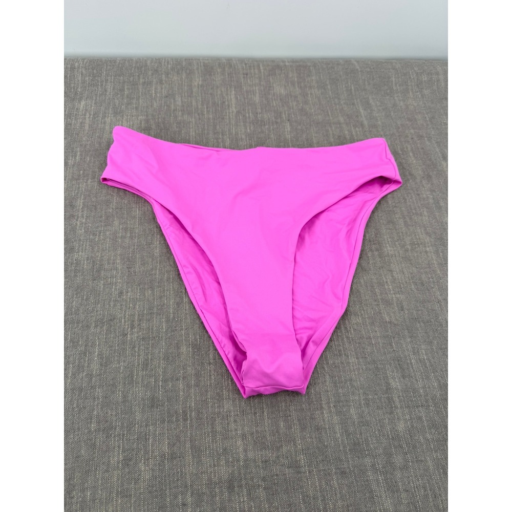 SKIMS Recycled Swim Mid Waist Bikini Bottom Neon Orchid Pink Size M Medium NWT